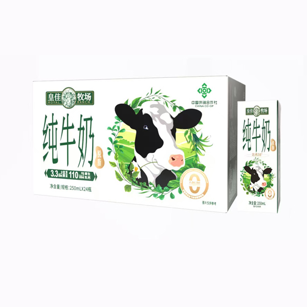 皇佳牧场纯牛奶250ml×24 皇佳牧场纯牛奶250ml×24