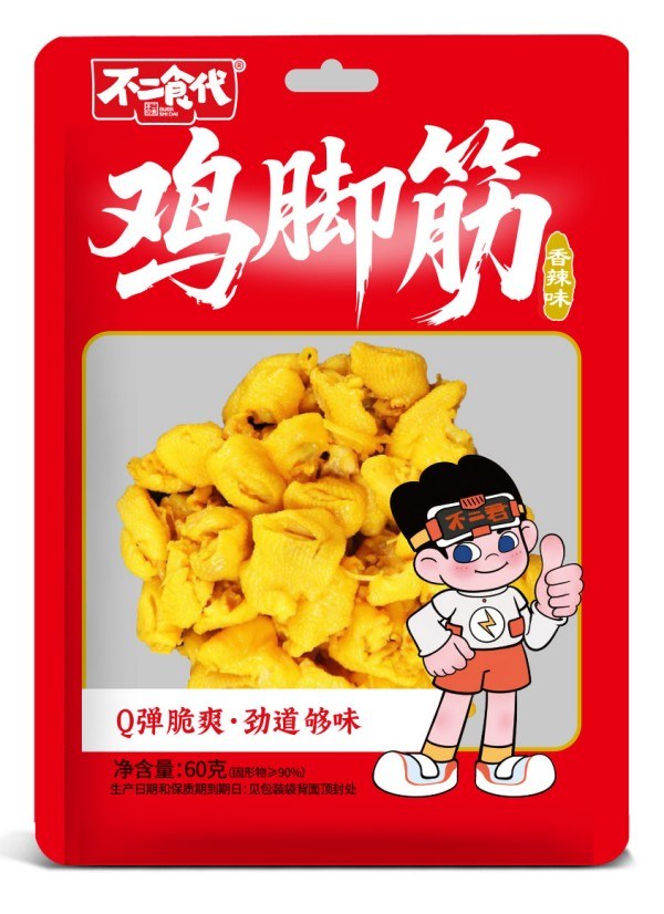 不二食代鸡脚筋休食卤味泰式香辣味60克 不二食代鸡脚筋休食卤味泰式香辣味60克