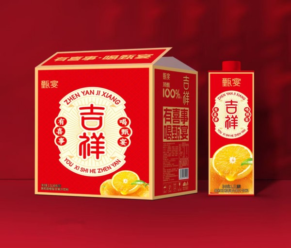 顶甄甄宴吉祥果粒甜橙复合果汁饮料1.5L×6 顶甄甄宴吉祥果粒甜橙复合果汁饮料1.5L×6
