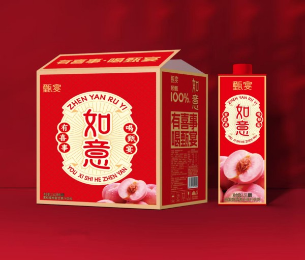 顶甄甄宴如意果粒蜜桃复合果汁饮料1.5L×6 顶甄甄宴如意果粒蜜桃复合果汁饮料1.5L×6