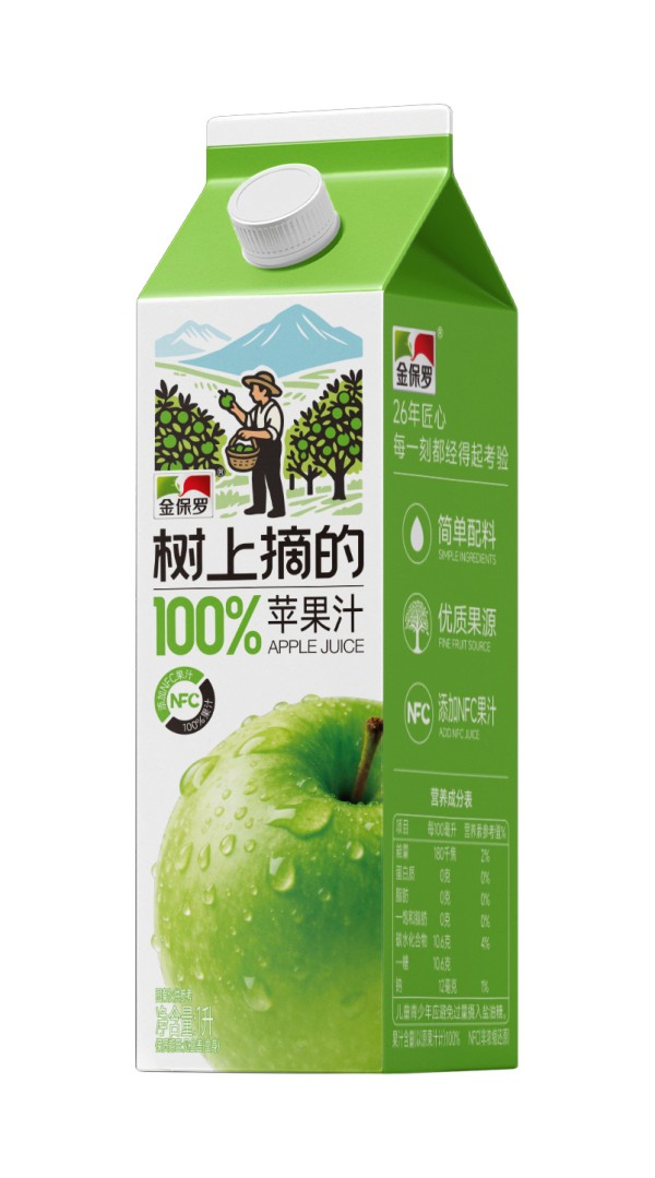 金保罗树上摘的果汁苹果汁1L 金保罗树上摘的果汁苹果汁1L
