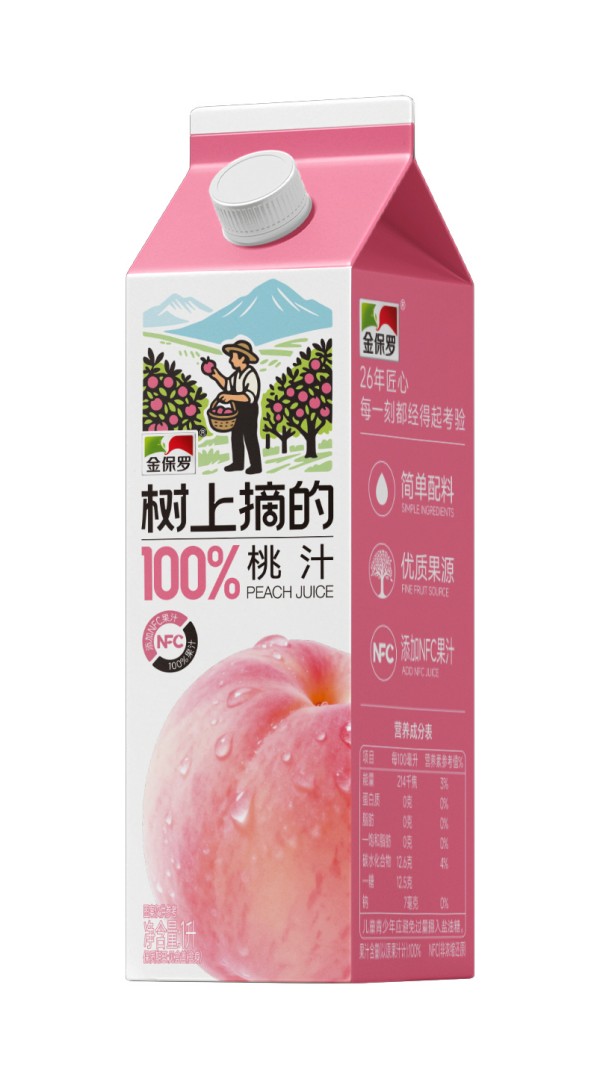 金保罗树上摘的果汁桃子汁1L 金保罗树上摘的果汁桃子汁1L